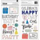 Crate Paper（クレートペーパー） - Hooray - Thickers Stickers 57/Pkg - Words & Icons/Foam W/Glitter Accents