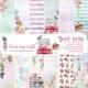 Dress My Craft - 12 x 12 Paper Pad with Motif Sheet - Sweet Treats (12ǥ24