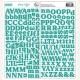 Pinkfresh Studioʥԥ󥯥եå她 -  Keeping It Real - Puffy Alphabet Sticker-Teal