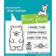 Lawn Fawn（ローンフォーン） - Clear Stamp（クリアースタンプ） - Germ-Free Bear