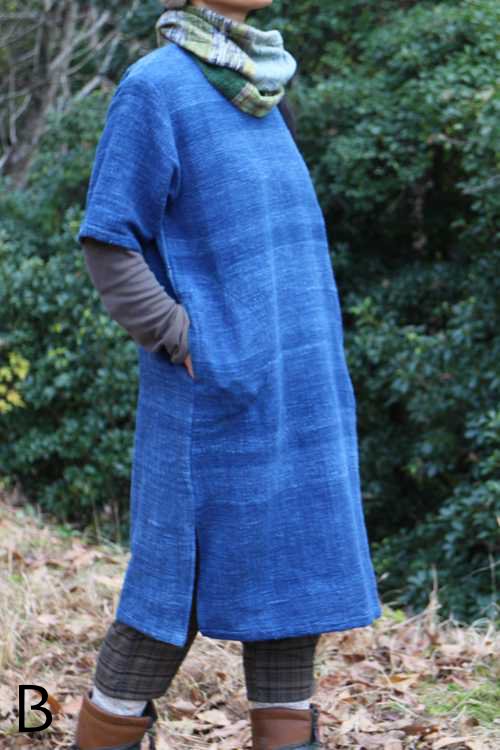 限定ブランド 古布 手織りの麻の野良着 藍染め 粗め 厚地の麻布