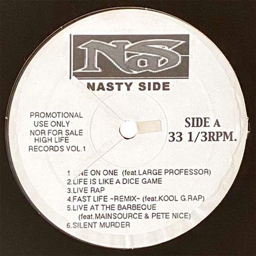 NAS / NASTY SIDE HIGH LIFE RECORDS VOL.1 [LP] - 超レアな未発表