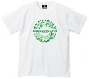 Beach Flowers United - Yokohama Limited 横浜限定デザインTシャツ (ホワイト)