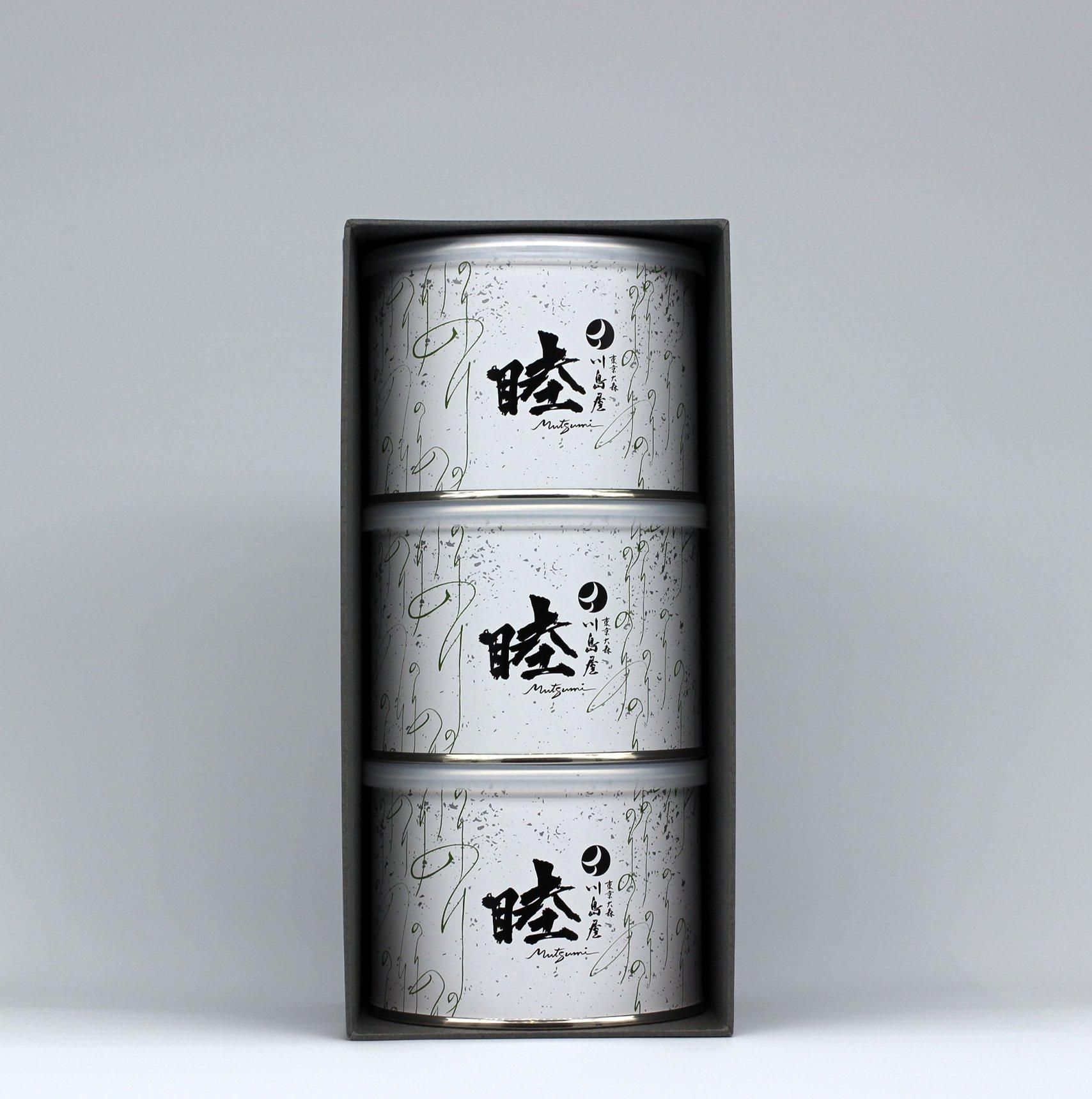 睦 白缶セット MX-300-4 - 海苔の川島屋