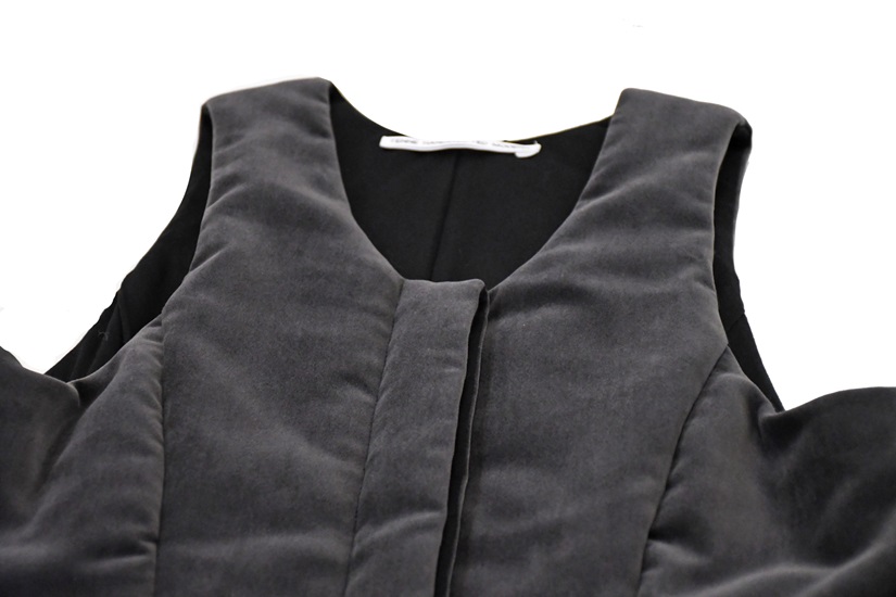 TENNE HANDCRAFTED MODERN Velvet Padded Vest (Grey)