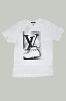 SOLD OUT BLACK SCORE  Print T-shirt (LV Scan/White/Size S)