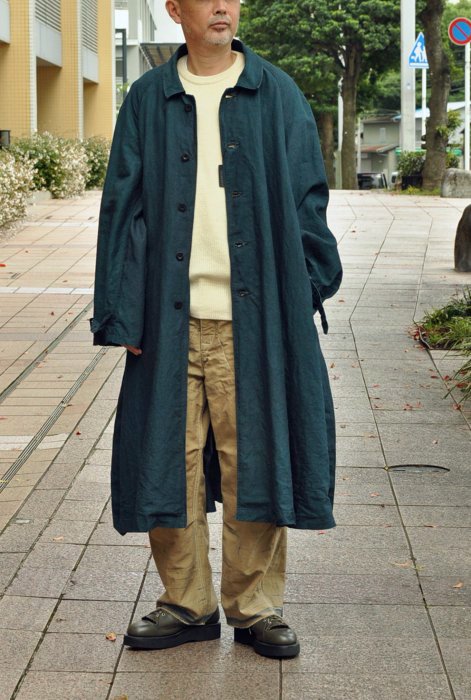 OUTIL MANTEAU UZES リネンコート thesunanhotelsolo.com