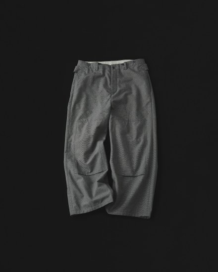 NICENESS Cotton/Cashmere Portion Double Knee Pants(Charcoal)