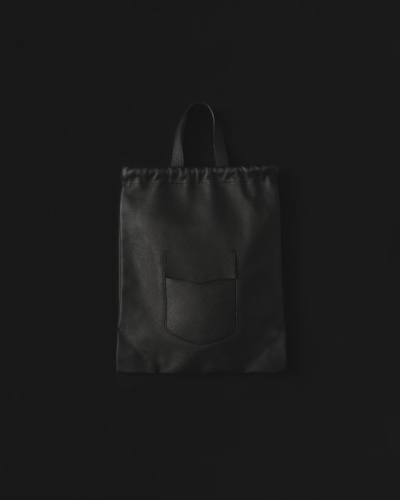 NICENESS Deer Leather Drawstring Bag (Black)