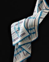 SOLD OUT NICENESSSilk Bandana Scarf (Blue x Ivory)