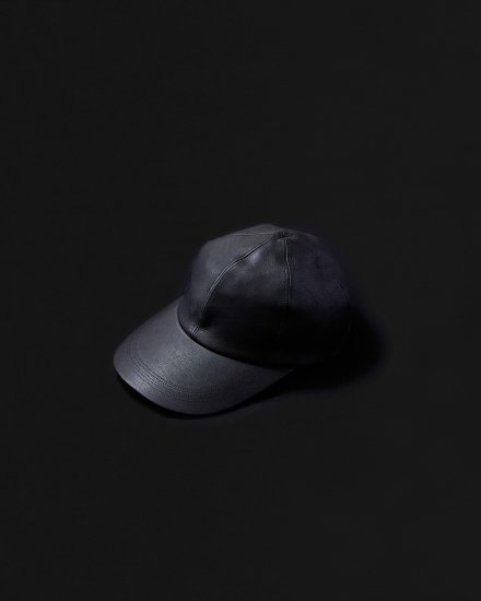 【SOLD OUT】 NICENESS Long Ville Cap (Buffalo Leather Black)