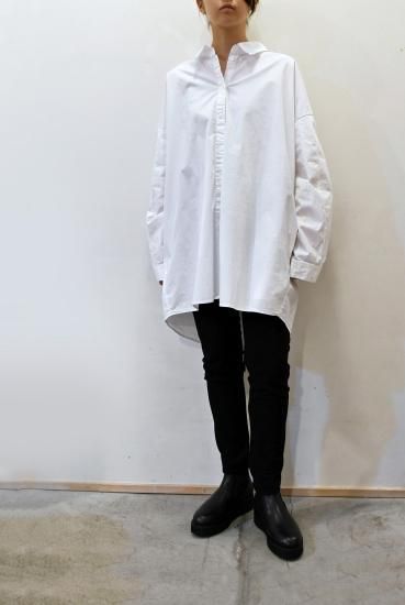 登場! Stretch Cotton NORD DU KristenseN Oversize (White)2023AW Shirt トップス