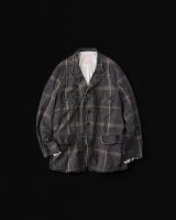 <img class='new_mark_img1' src='https://img.shop-pro.jp/img/new/icons8.gif' style='border:none;display:inline;margin:0px;padding:0px;width:auto;' />NICENESSKhadi Check Jacket (Charcoal)