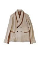 m's Braque Shawl-Collar W4B Trimming Jacket(Beige/Camel)50%OFF