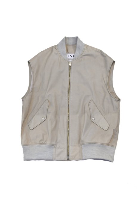 Sisii 　 Leater MA-1 Vest (Dusty Grey)