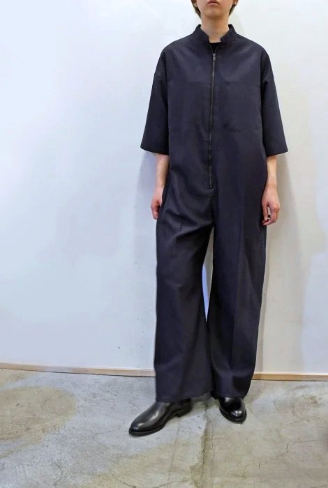 m's Braque Half Sleeves Jump Suit (Navy)SM