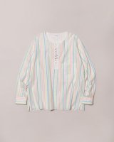 <img class='new_mark_img1' src='https://img.shop-pro.jp/img/new/icons8.gif' style='border:none;display:inline;margin:0px;padding:0px;width:auto;' />NICENESSMulti Stripe Henry Neck Shirt