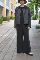 SARA LANZI   Satin Boxt Jacket (Black) SALE