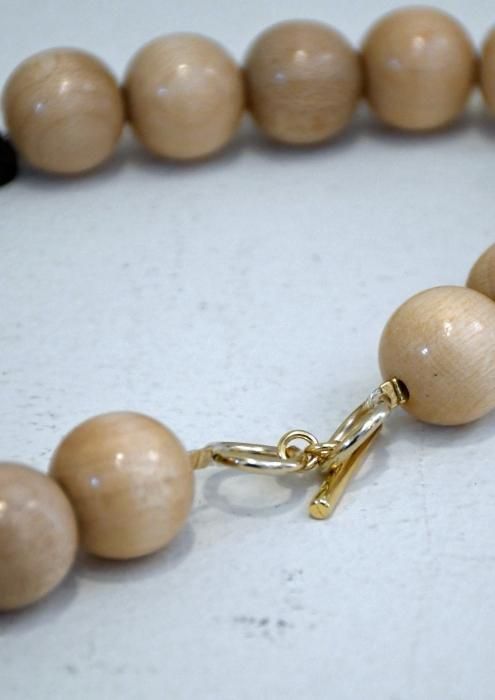 m's Braque Necklace ( Natural Wood & Onyx Black) (men)