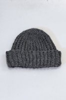 FINAL SALETSUYUMI  Hand-Crocheted Wide Rib Beanie (Grey)