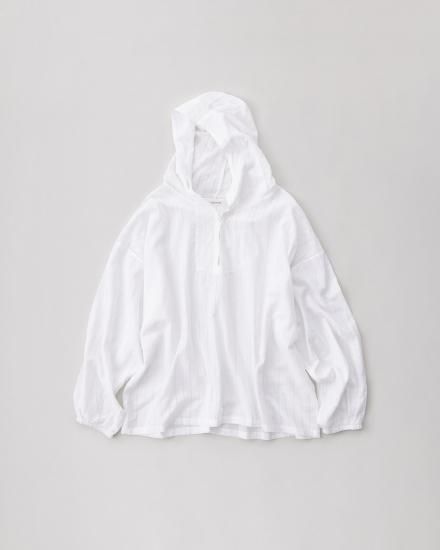 D.BIDDU / D.ビドゥー ( スノーパーカー - 糸抜きストライプ ) NICENESS Snow Parka/糸抜きStripe (White)