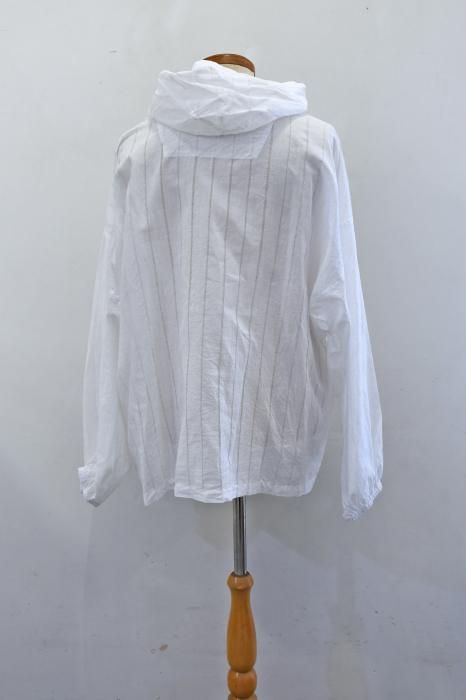 D.BIDDU / D.ビドゥー ( スノーパーカー - 糸抜きストライプ ) NICENESS Snow Parka/糸抜きStripe (White)