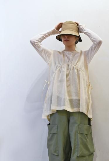 TENNE HANDCRAFTED MODERN Organza 2Way Short Dress (Beige)