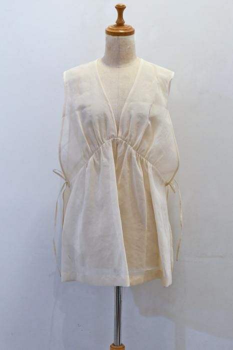 TENNE HANDCRAFTED MODERN Organza 2Way Short Dress (Beige)