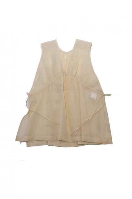 TENNE HANDCRAFTED MODERN Organza 2Way Short Dress (Beige)