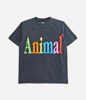 <img class='new_mark_img1' src='https://img.shop-pro.jp/img/new/icons8.gif' style='border:none;display:inline;margin:0px;padding:0px;width:auto;' />STUDIO WEAREALLANIMALS  Animals Letter  T-Shirt (Black/Size S)