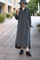 SOLD OUT KristenseN DU NORDLight Corduroy Stand Collar Dress (Graphite)
