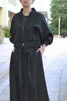 【SOLD OUT】 AEHRR  Wool Silk Matelasse Jacquard Bomber Jacket (Meteorite)