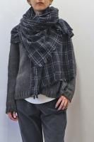 SOLD OUT private 02 04 Cashmere Stole(Check/Ink)
