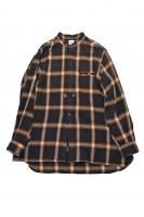 <img class='new_mark_img1' src='https://img.shop-pro.jp/img/new/icons8.gif' style='border:none;display:inline;margin:0px;padding:0px;width:auto;' />BISOWN  Wool Cashmere Tyrolean Shirts (Brown Check/Men) 