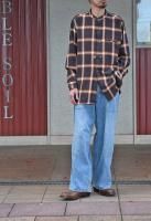 <img class='new_mark_img1' src='https://img.shop-pro.jp/img/new/icons8.gif' style='border:none;display:inline;margin:0px;padding:0px;width:auto;' />BISOWN  Wool Cashmere Tyrolean Shirts (Brown Check/Men) 