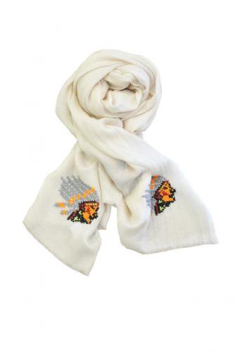 QUEENE and BELLE Petite Apache Scarf (Creme