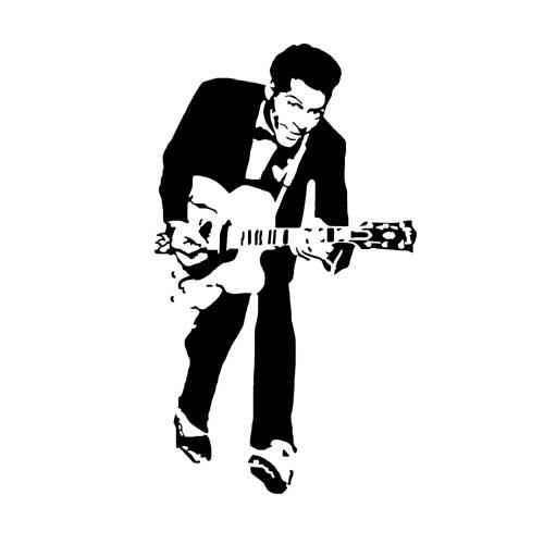 チャック・ベリー－トレーナー(4色) - ロックTシャツ通販ブルー