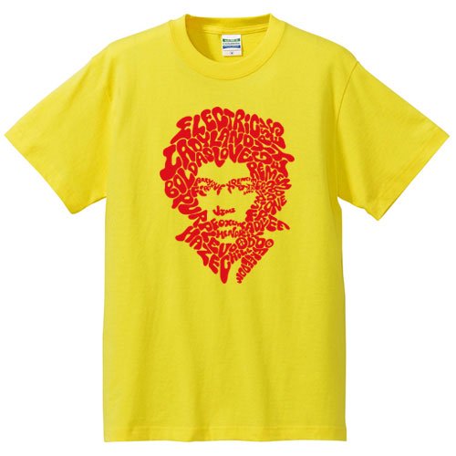 ジミ・ヘンドリックス / ロゴ・フェイス (Tシャツ 4色) - ロックTシャツ バンドTシャツ通販 ブルーラインズ