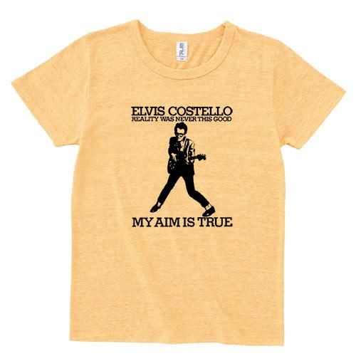 パキスタン製エルビスコステロ ビンテージロックTシャツラグラン七分