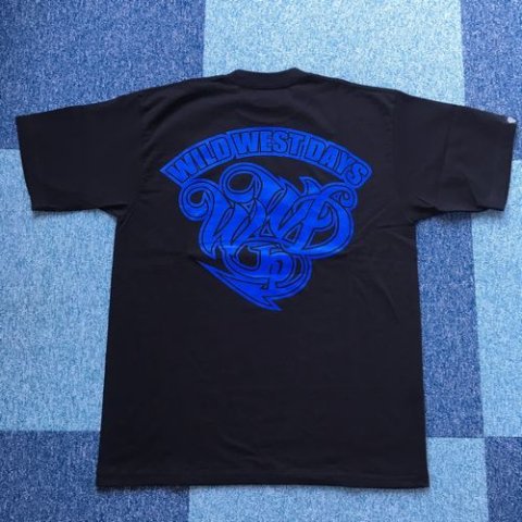 WILDWESTDAYS Tシャツ/BIG バックプリント（Heavy Weight）(ブラック/ブルー)　