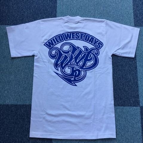 WILDWESTDAYS Tシャツ/BIG バックプリント（Heavy Weight）(ホワイト/ブルー)　