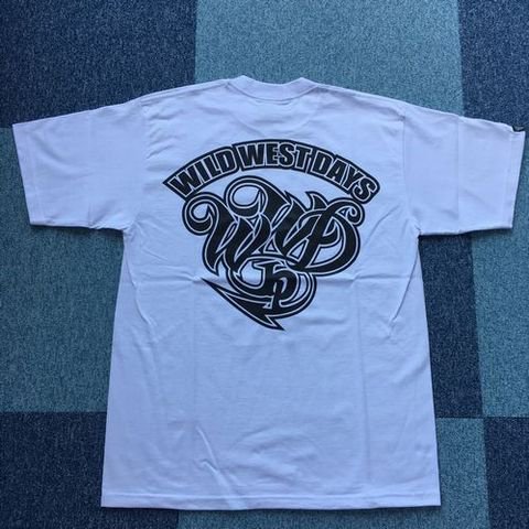 WILDWESTDAYS Tシャツ/BIG バックプリント（Heavy Weight）(ホワイト/ブラック)　