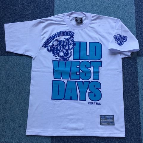 WILDWESTDAYS Tシャツ/BIGLOGO22（Heavy Weight）(ホワイト/ブルー)　
