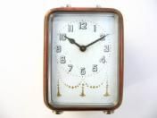 アンティーク 手巻き式卓上置時計(アラーム付)