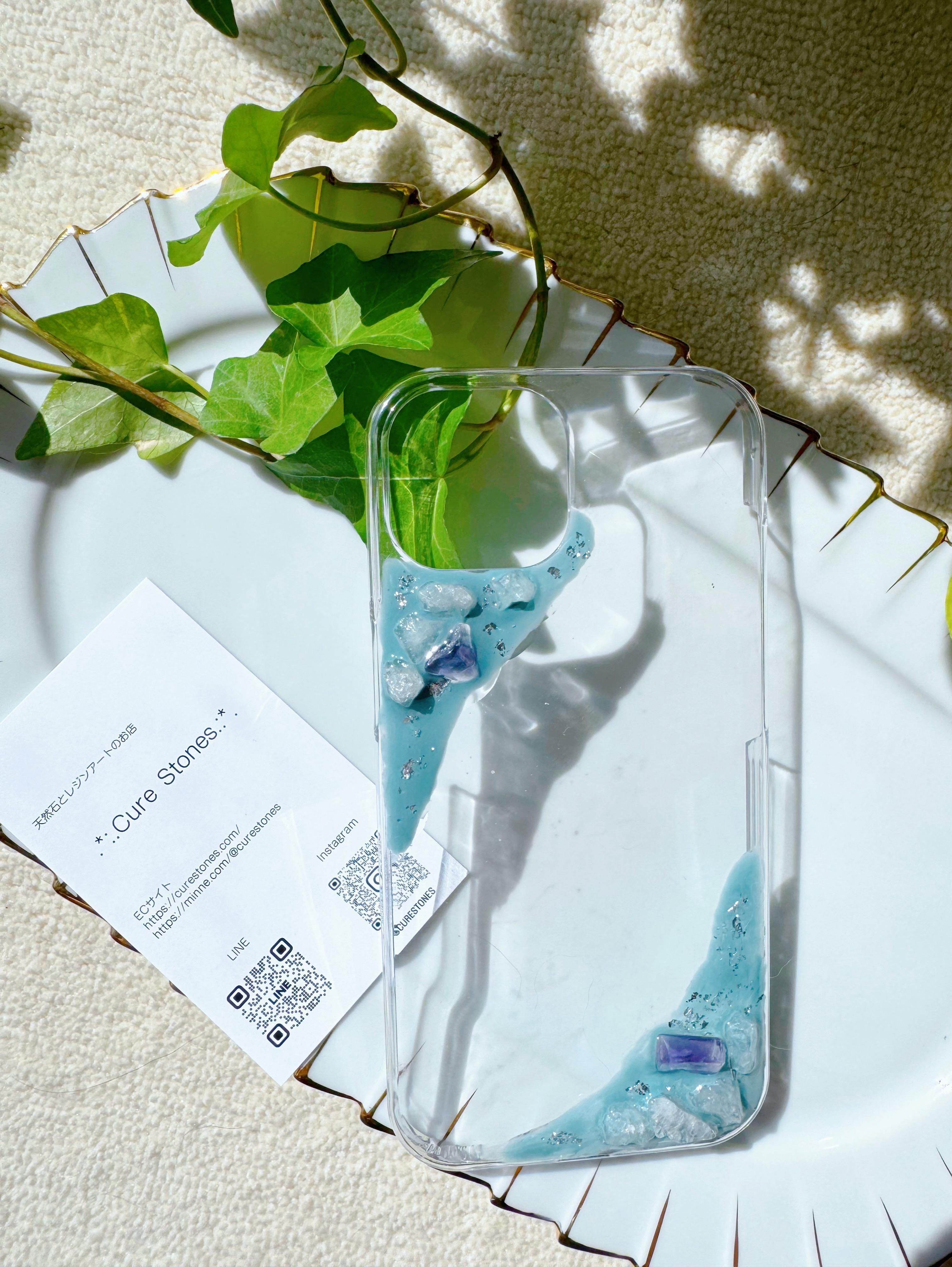 Cure Stones ケース くすみブルー