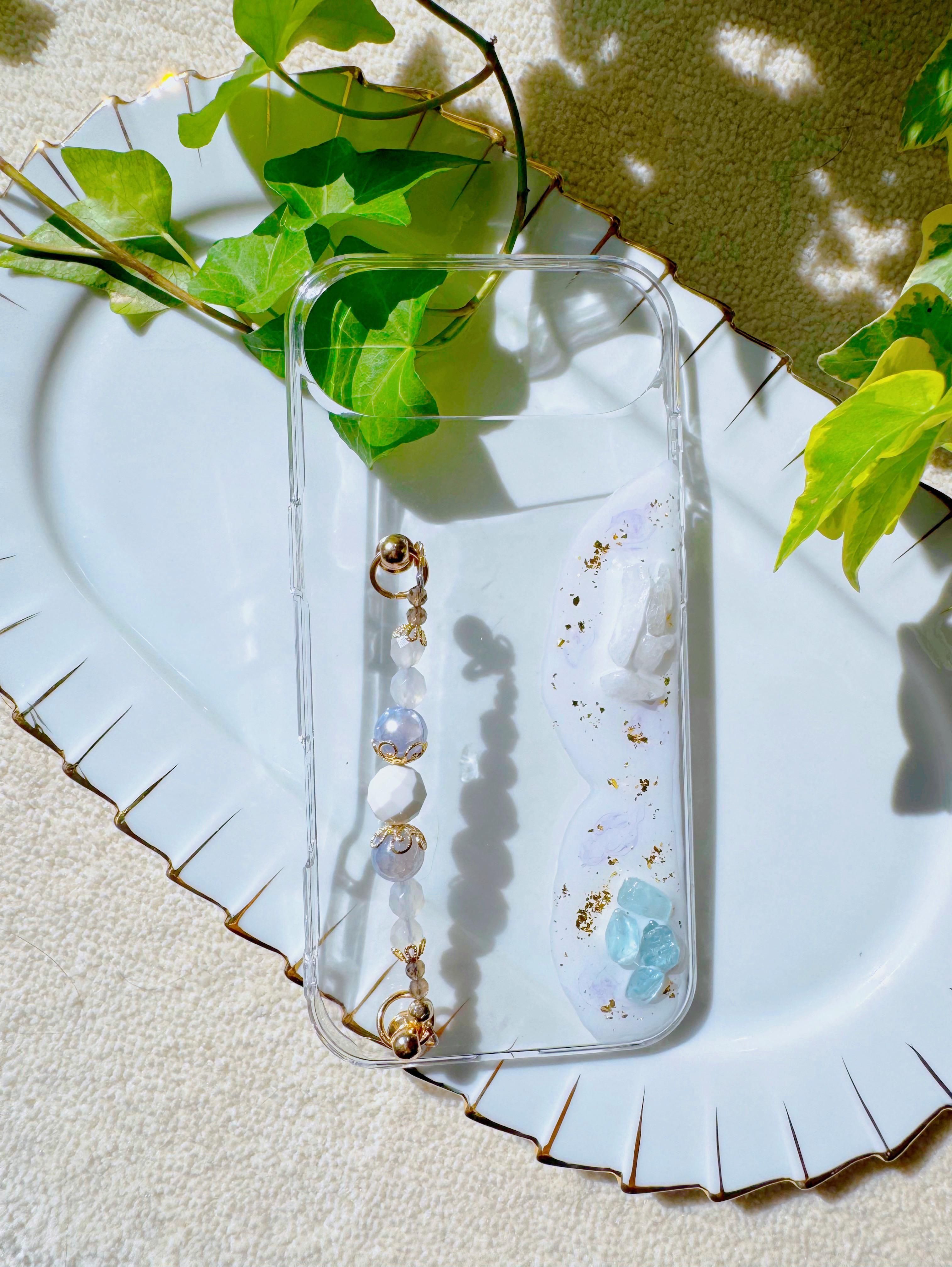 Cure StonesケースストラップバンドBホワイトラベンダー