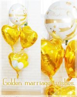 Golden marriage wishes..