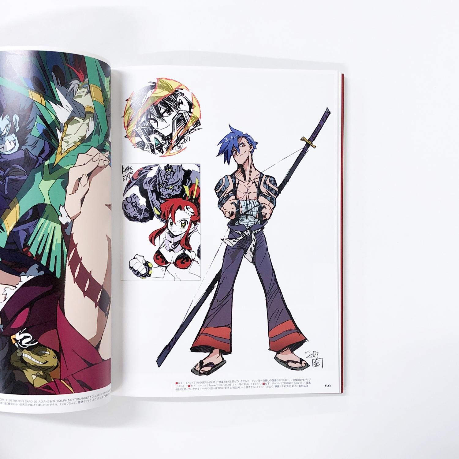 今石洋之アニメ画集 スペシャルセット　ミニ色紙付き 今石洋之 アニメ画集 今石洋之アニメ画集 スペシャルセット ミニ色紙付き