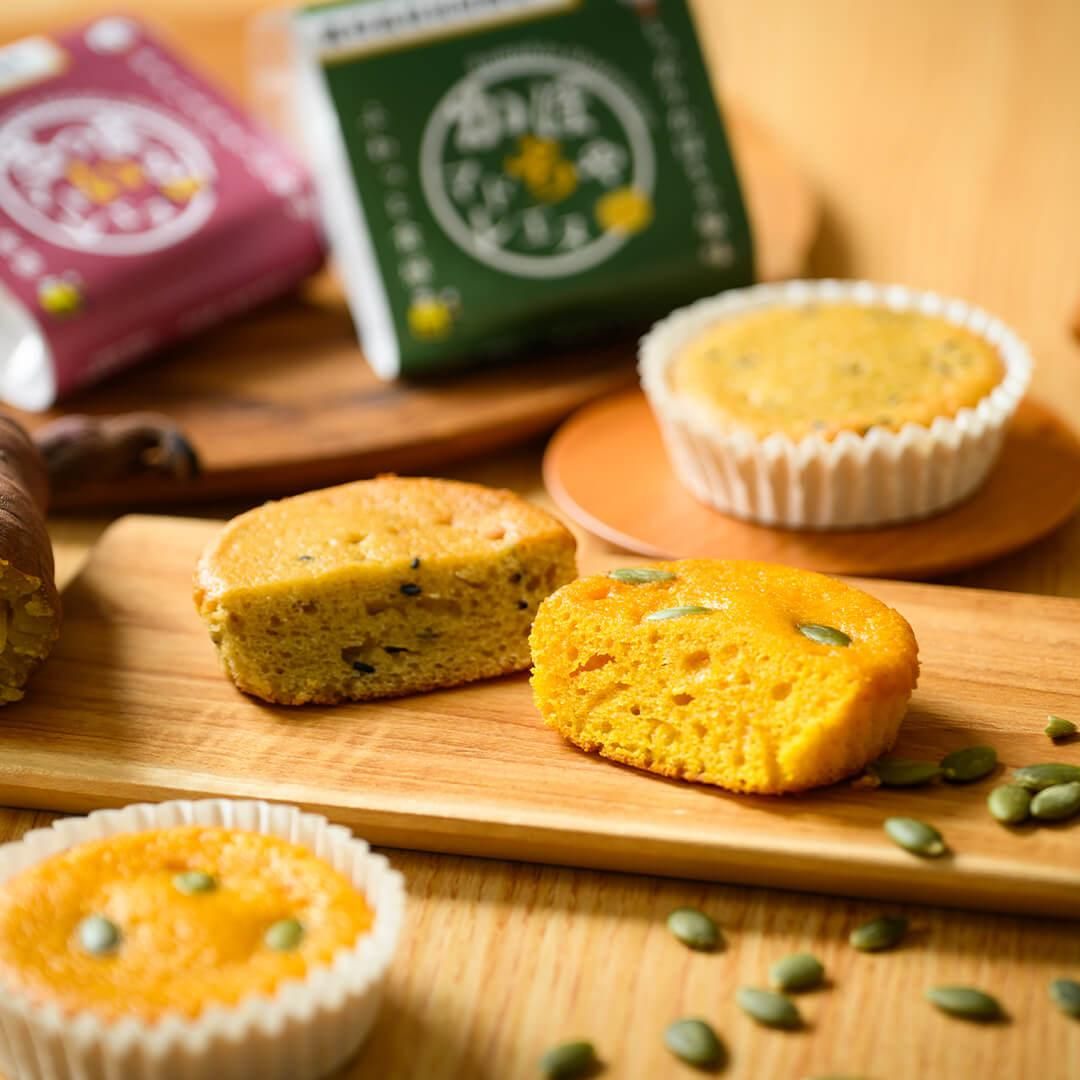 お菓子のふじいと真狩高校コラボの北海道かぼちゃマドレーヌ・さつまいもマドレーヌ