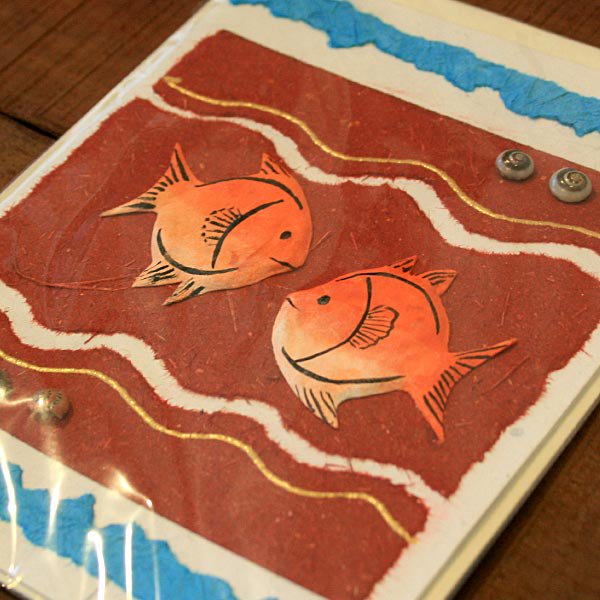 ぞうさんペーパー　海　グリーティングカード（熱帯魚-６)